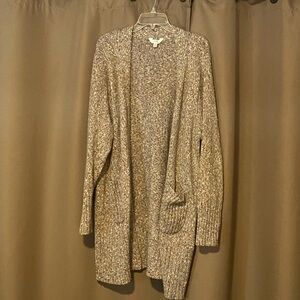 Terra & Sky Women's Tan Knit Cardigan